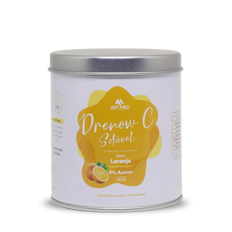 Drenow C Solúvel Sabor Laranja 150g