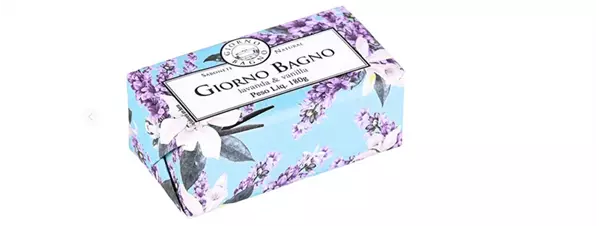 SABONETE EM BARRA GIORNO BAGNO LAVANDA E VANILLA 180G