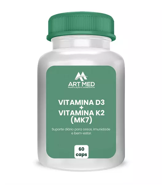 Vitamina D3 + Vitamina K2 (MK7) 60 cápsulas